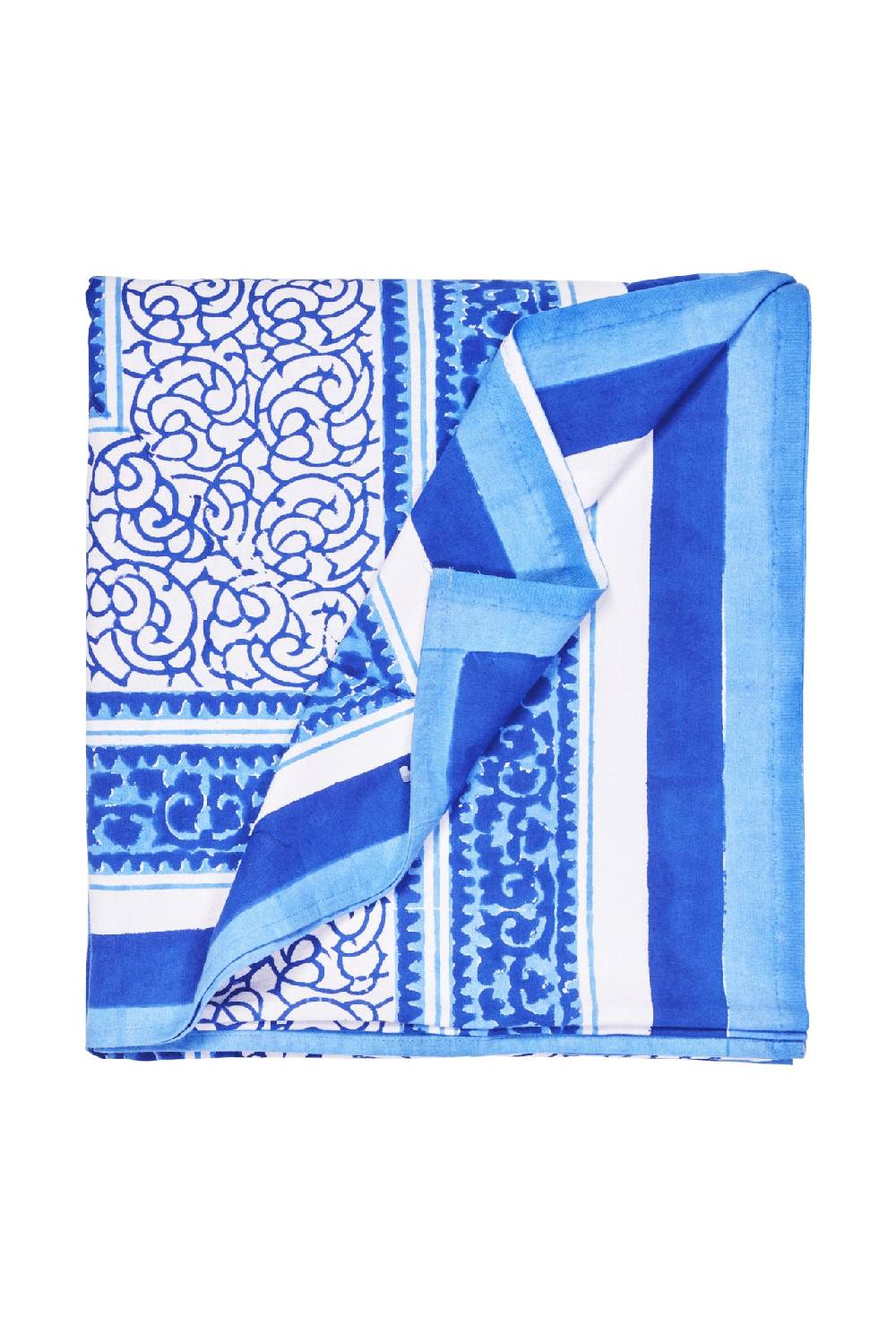 Novità Home Dorgali - mezzero singolo decor blue in cotone - 180x270 Flash Sale