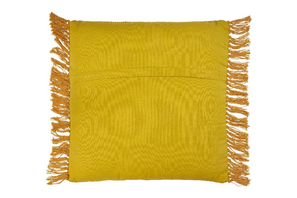 Novità Home Cuscino frange in cotone giallo- 45x45 Offerte giornaliere