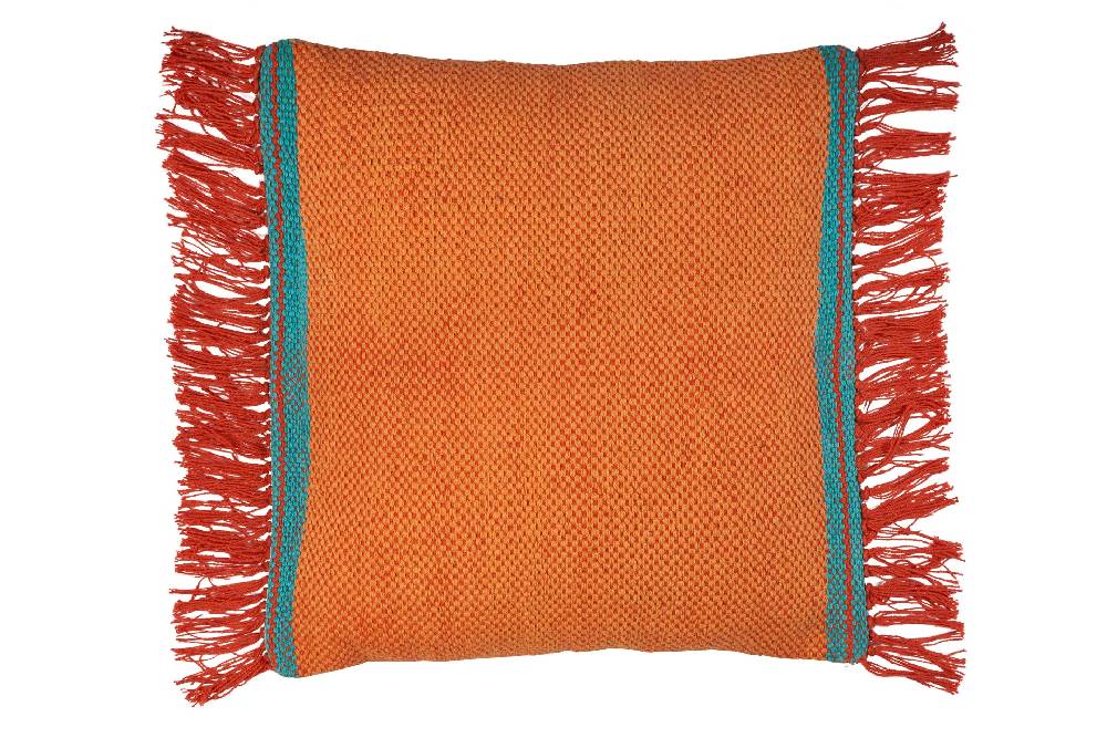 Novità Home Cuscino frange in cotone arancione - 45x45 Enormi risparmi
