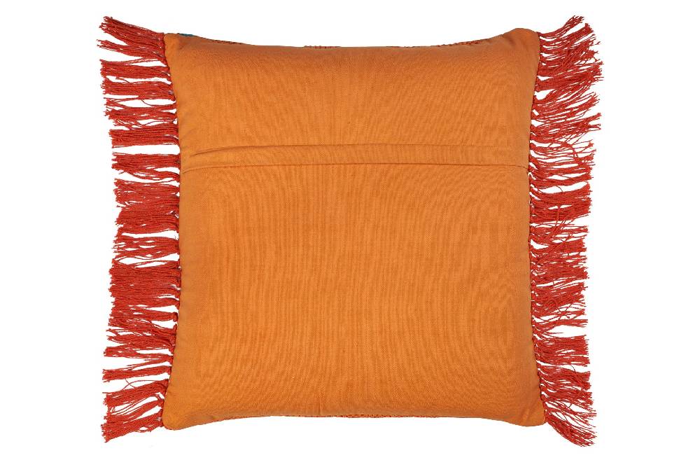 Novità Home Cuscino frange in cotone arancione - 45x45 Enormi risparmi