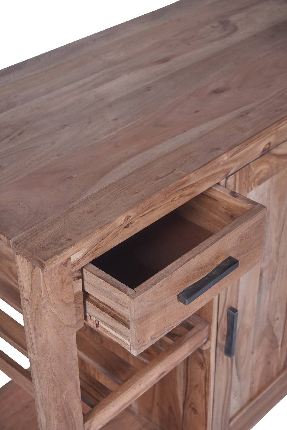 Novità Home Credenza postazione lavoro piano ampliabile e ruote in legno Only for today