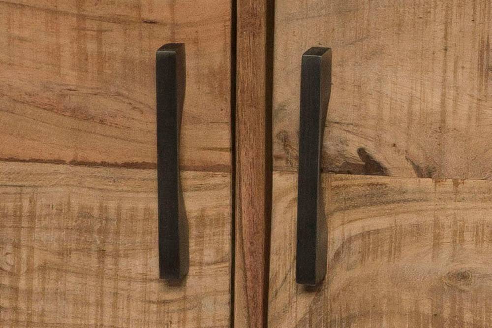 Novità Home Credenza alta 2 cassetti e sportelli in legno e metallo Solo un giorno rimasto