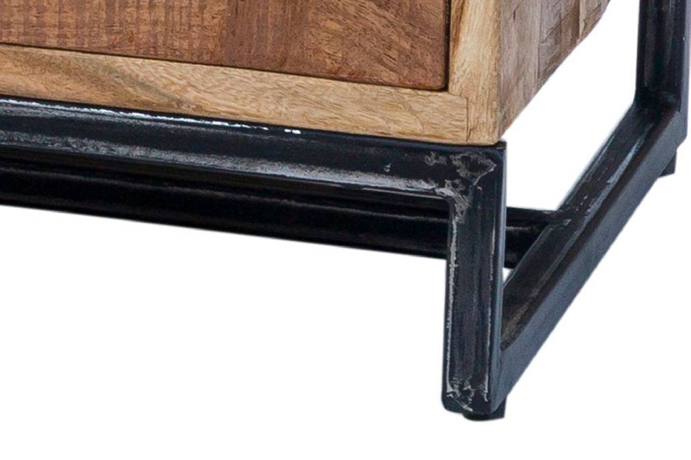 Novità Home Credenza 2 cassetti e sportelli in legno naturale e metallo Super sconto
