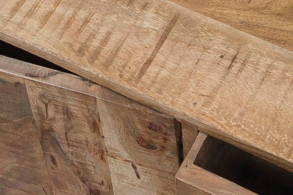 Novità Home Credenza 2 cassetti e sportelli in legno naturale e metallo Super sconto