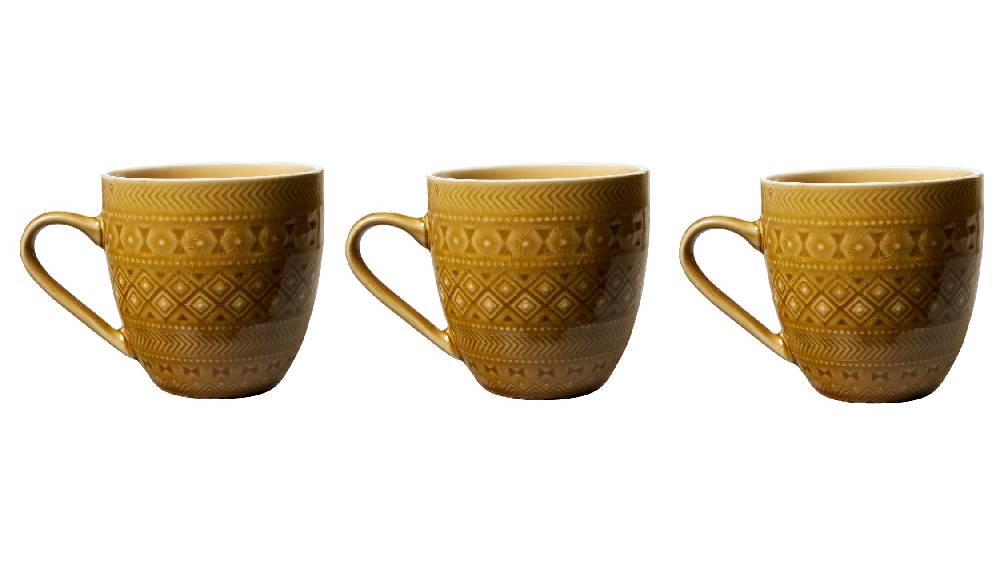 Novità Home Imperfect - egipt tazza color ocra con rilievi Italy