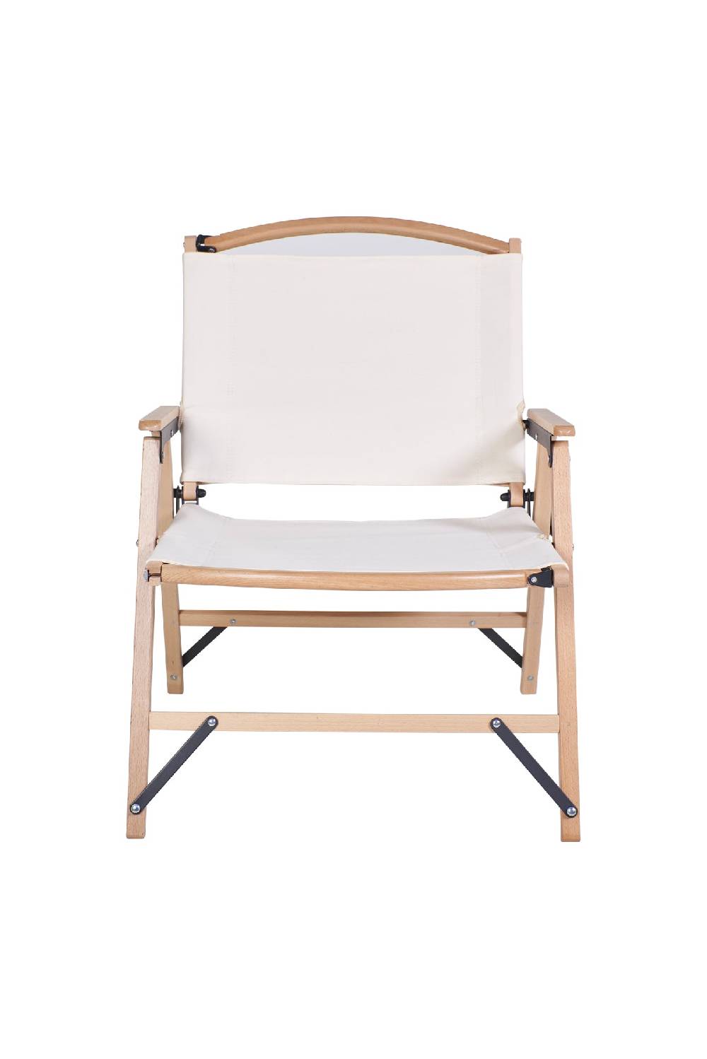 Novità Home Glamping - Poltrona Pieghevole in Tela e Legno di Faggio Beige Acquista Ora