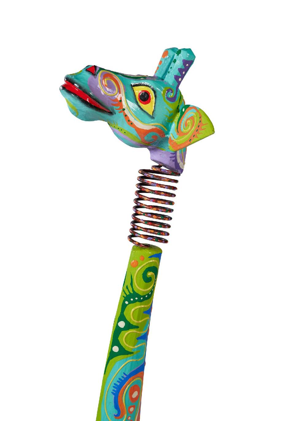Novità Home Giraffa alta collo molleggiato decor in legno turchese Consegna Veloce