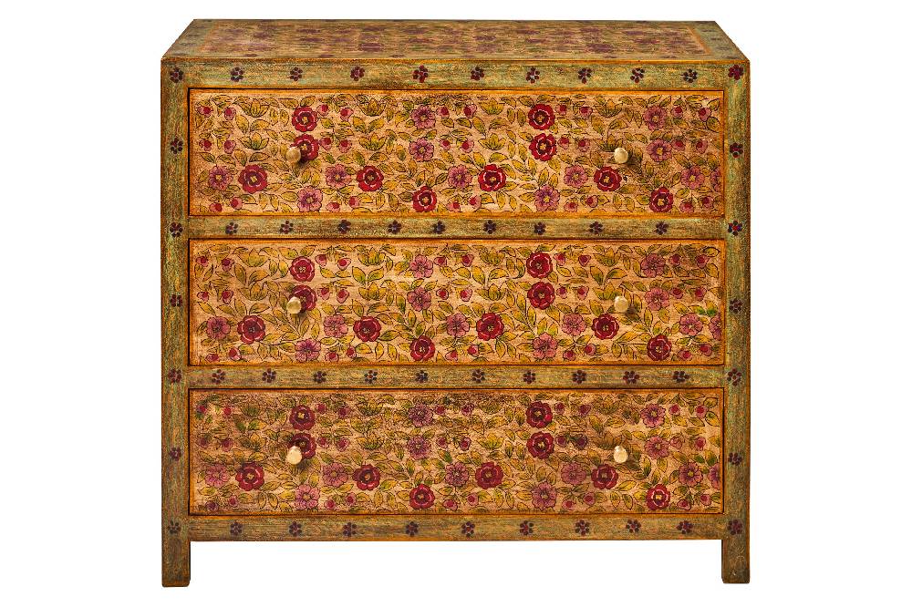 Novità Home Frida - Comò in Legno di Mango 3 Cassetti Novità
