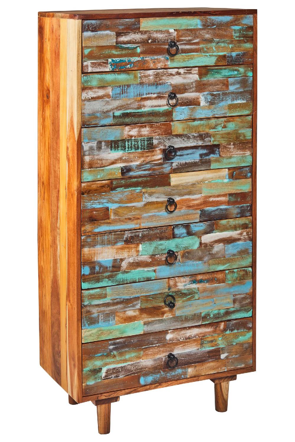 Novità Home Piccadilly - Settimino in Legno Riciclato Multicolore Fino al 65% di sconto