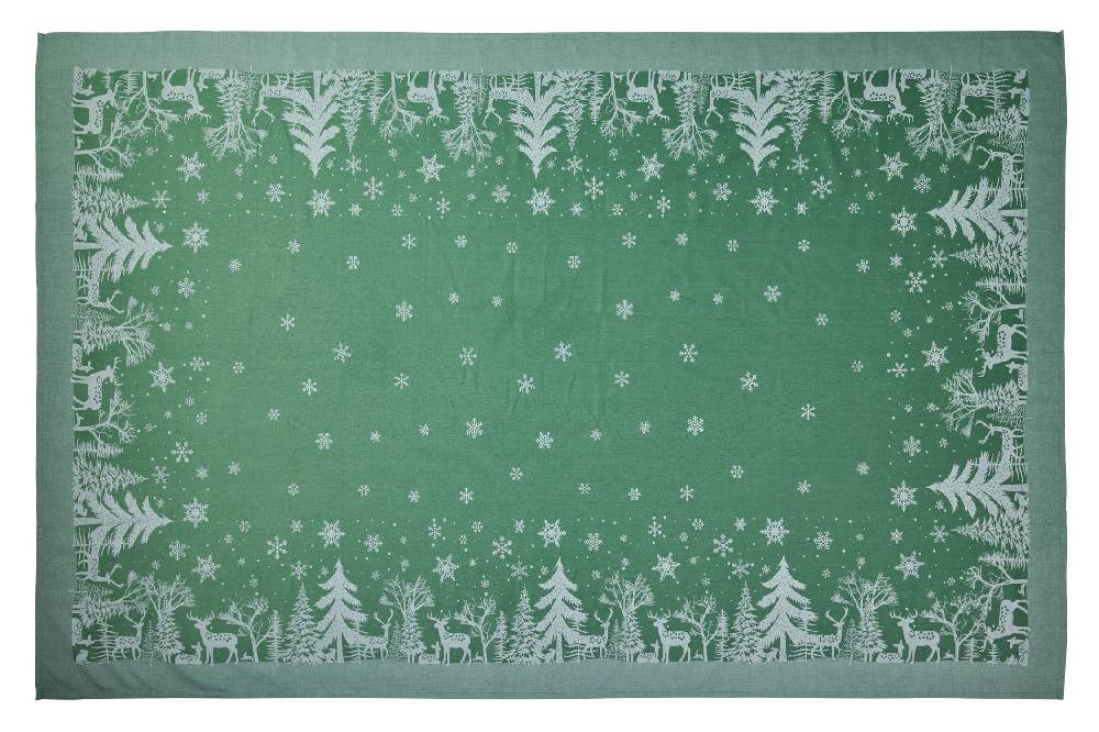 Novità Home Merry - Tovaglia Stampa Bosco Verde Antipiega Fino al 55% di sconto
