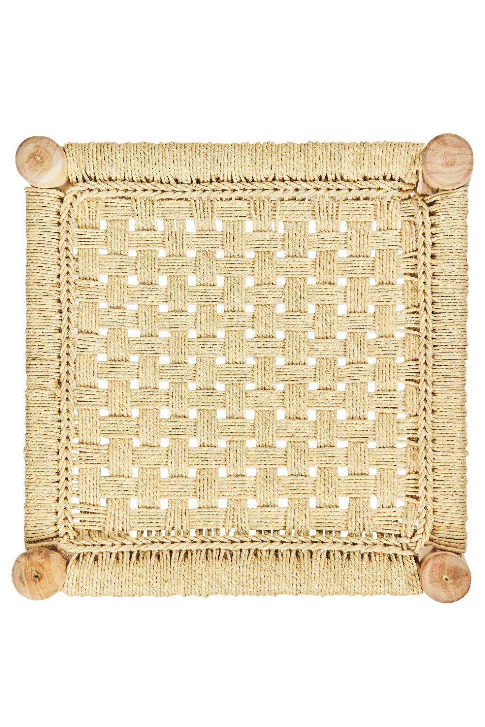 Novità Home Jambe - Sgabello Intreccio Corda Color Naturale Super sconto