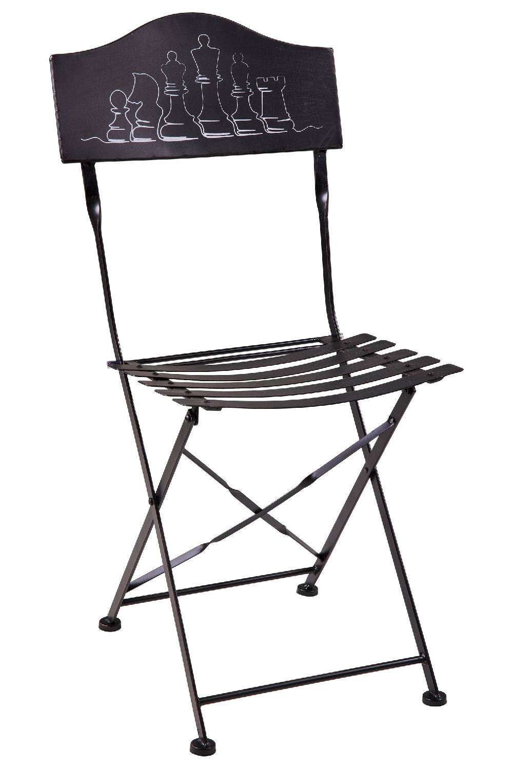 Novità Home Game - Set 1/3 Tavolino Nero Con Due Sedie Disegno Scacchiera 2025