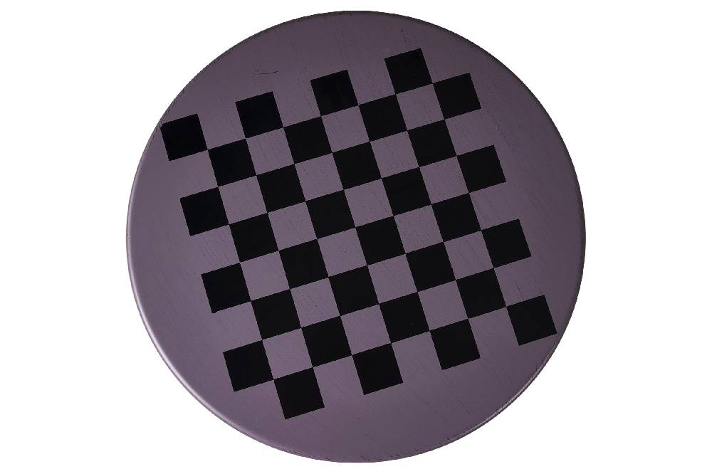 Novità Home Game - Set 1/3 Tavolino Grigio Con Due Sedie Diesgno Scacchiera Italy