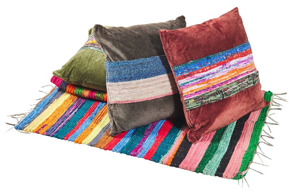 Novità Home Jamai - Cuscino Verde Con Decori Cotone Pezzi Unici