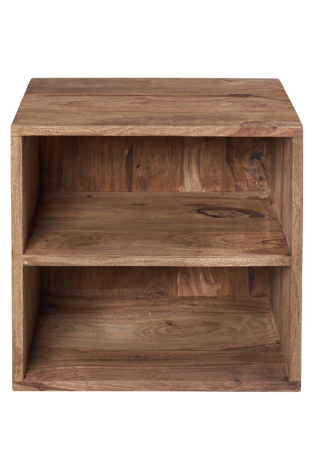 Novità Home Perth - cubo comodino con ripiano in legno naturale Offerta