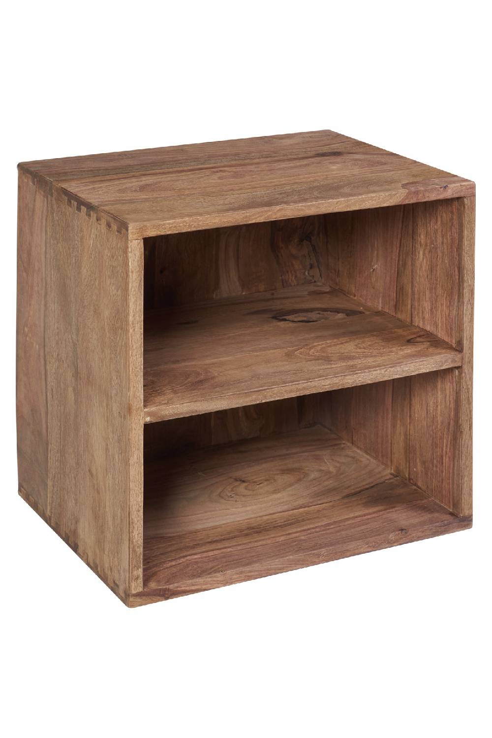 Novità Home Perth - cubo comodino con ripiano in legno naturale Offerta