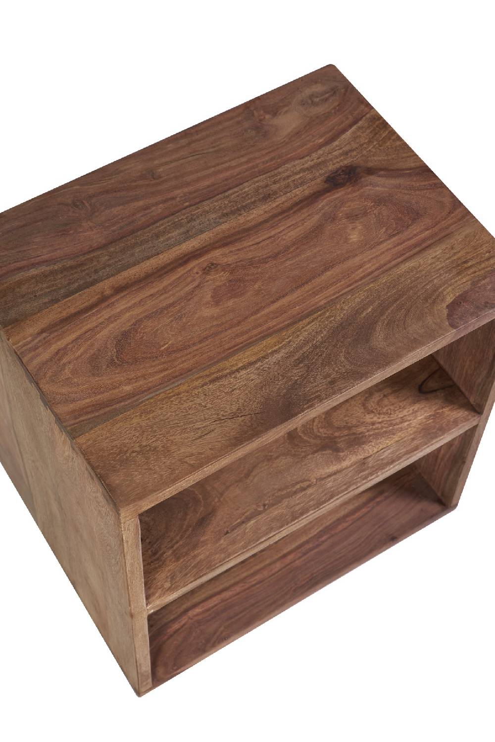 Novità Home Perth - cubo comodino con ripiano in legno naturale Offerta