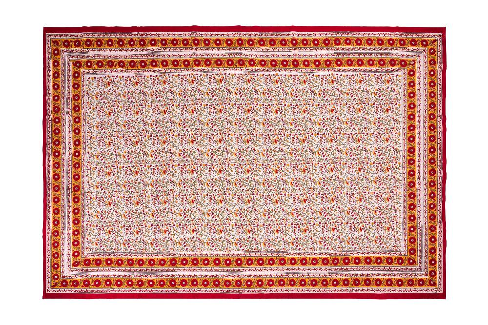 Novità Home Modica - mezzero doppio decor rosso in cotone - 270x270