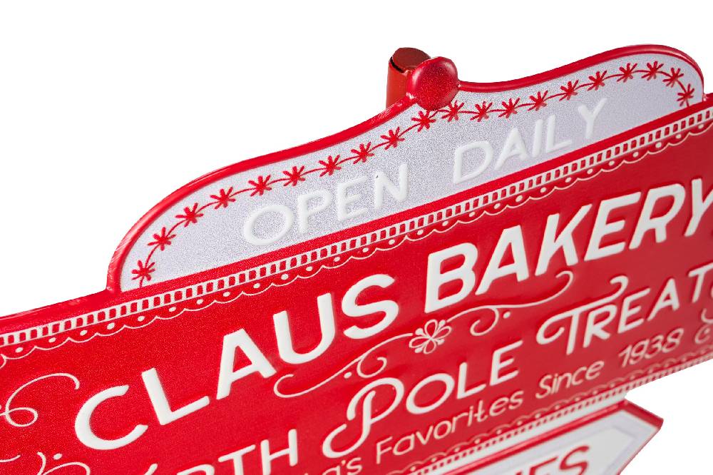 Novità Home Merry - cartello indicazioni open daily claus bakery noth pole Offerta San Valentino