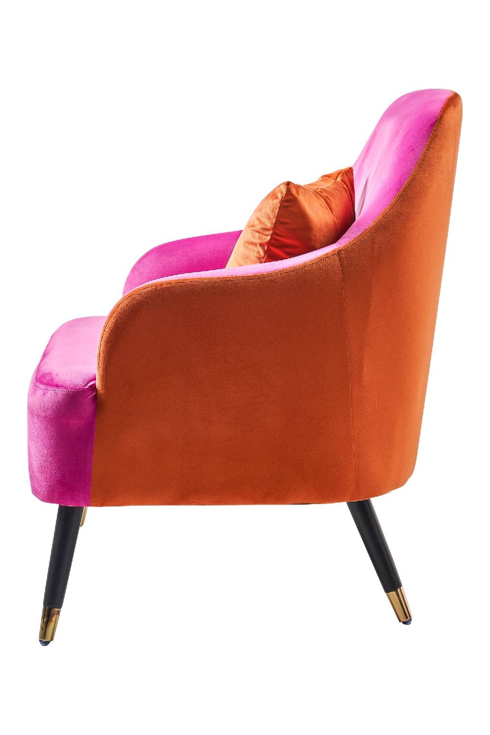 Novità Home Mariarosa - poltrona doppio colore con cuscino orange Ritorno libero