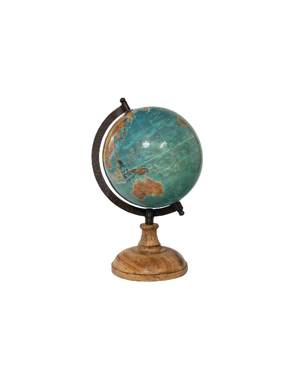 Novità Home Mappamondo - globo azzurro bae legno chiaro