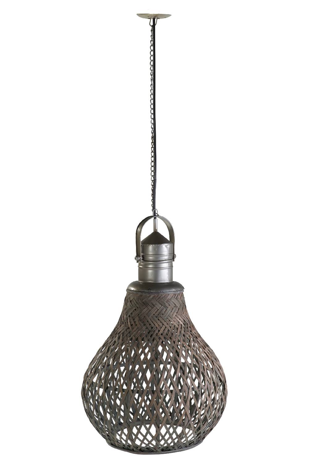 Novità Home Lampadario intreccio cupola chiaro bambu