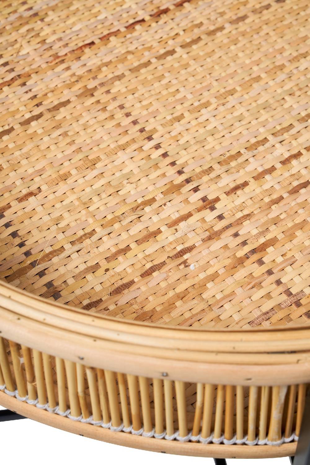 Novità Home Kyoto - pliant vassoio tondo in bambu con gambe in ferro Shopping Online