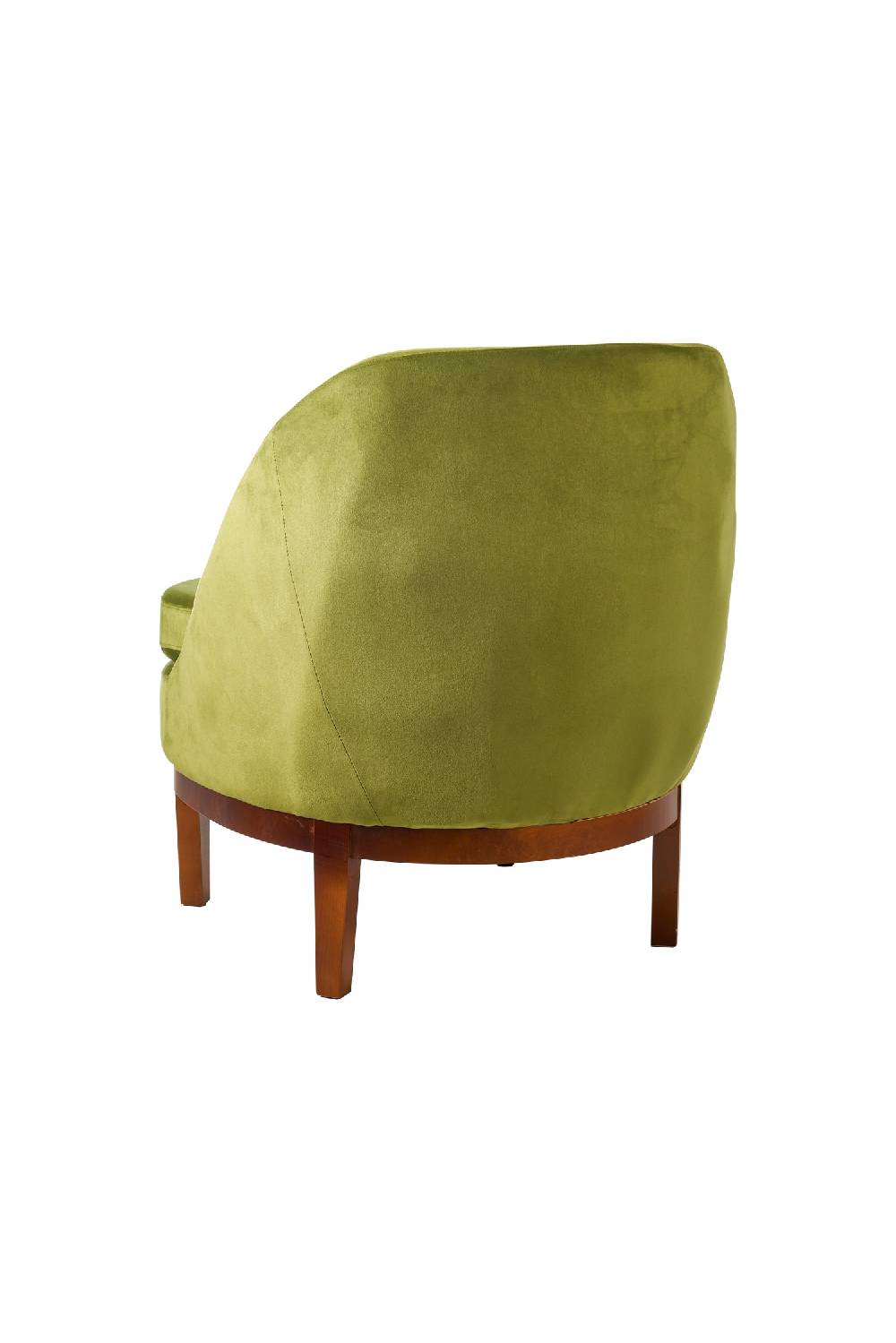 Novità Home Isotta - poltrona con base in legno verde oliva Convenienza