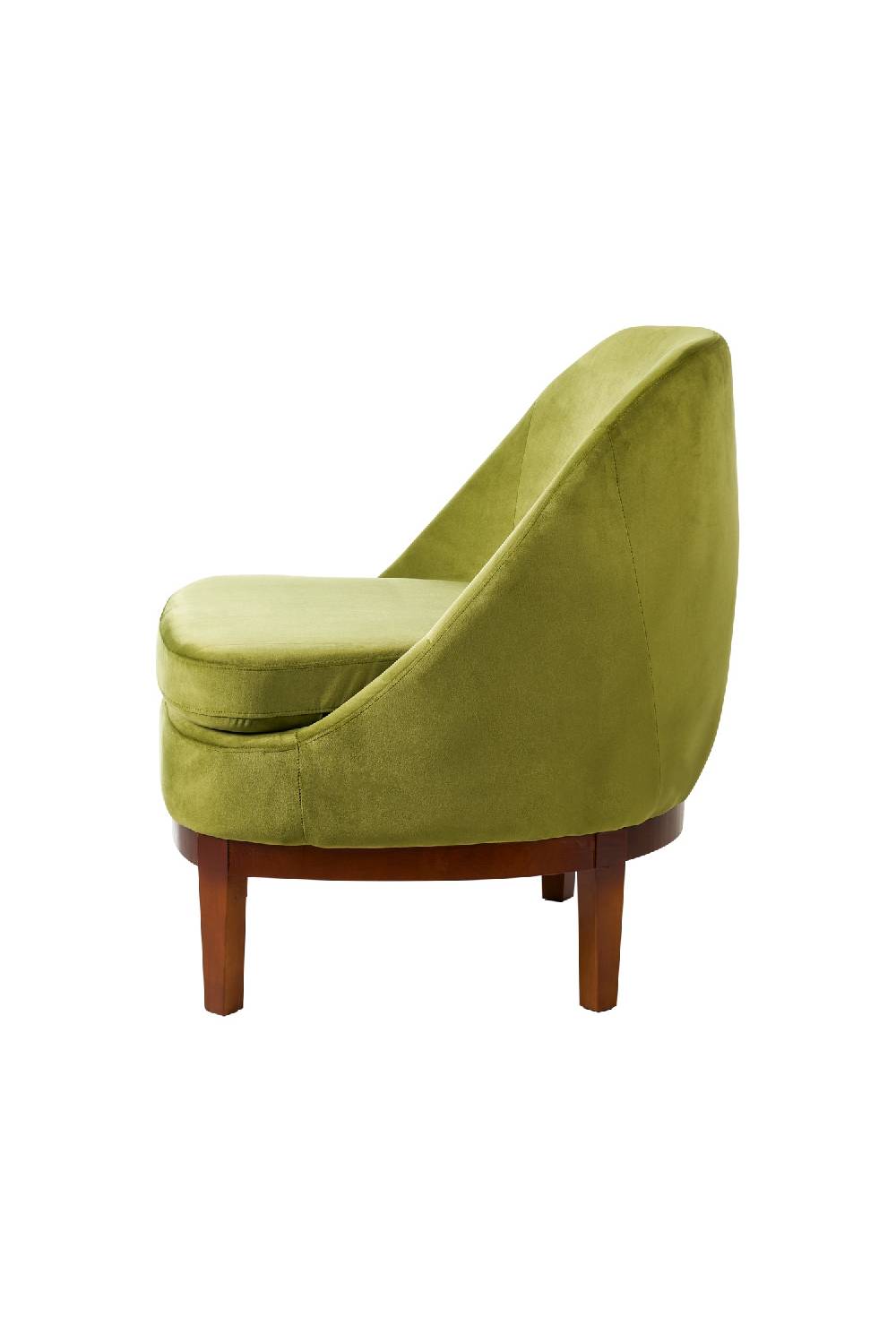Novità Home Isotta - poltrona con base in legno verde oliva Convenienza
