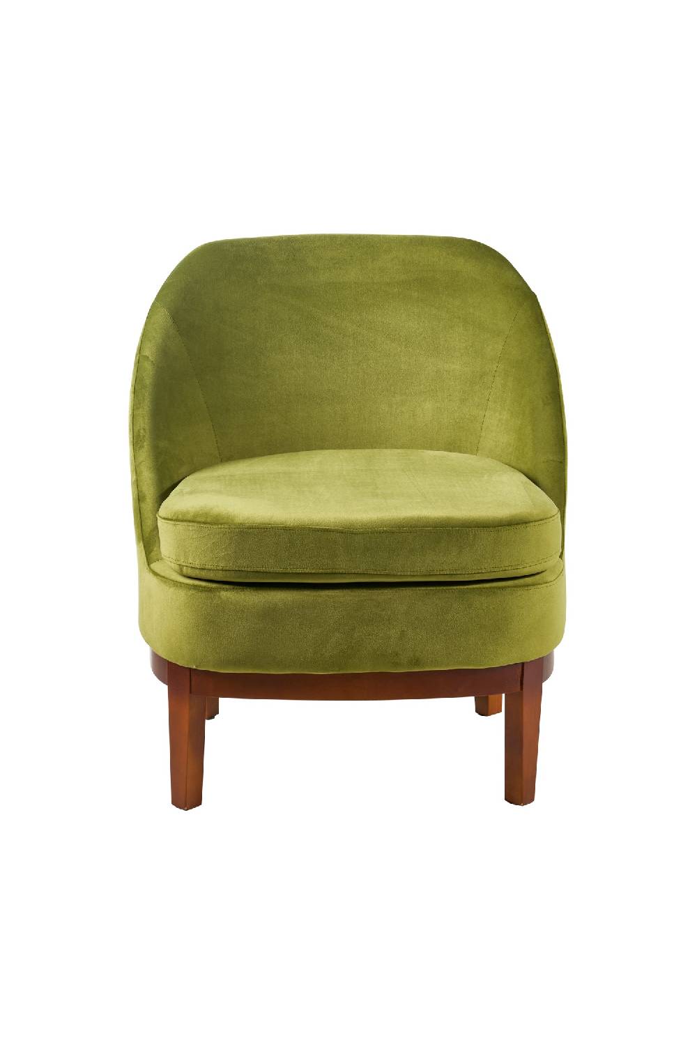 Novità Home Isotta - poltrona con base in legno verde oliva Convenienza