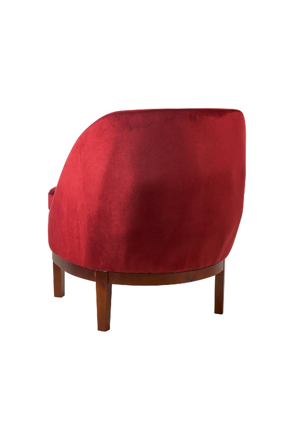 Novità Home Isotta - poltrona con base in legno rosso cinabro Novità