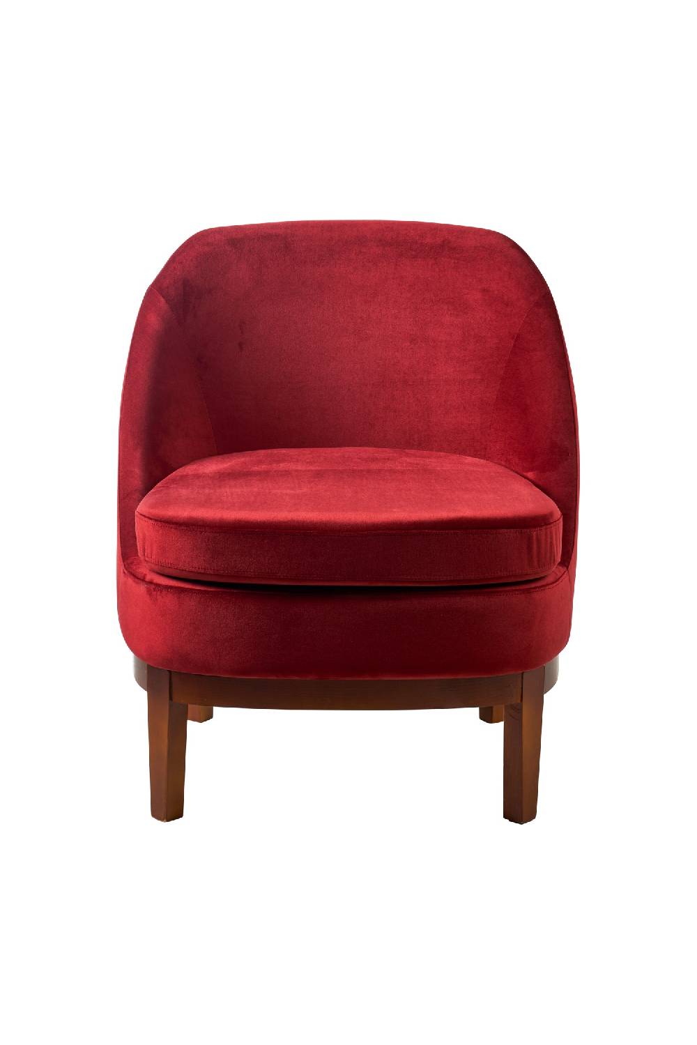 Novità Home Isotta - poltrona con base in legno rosso cinabro Novità