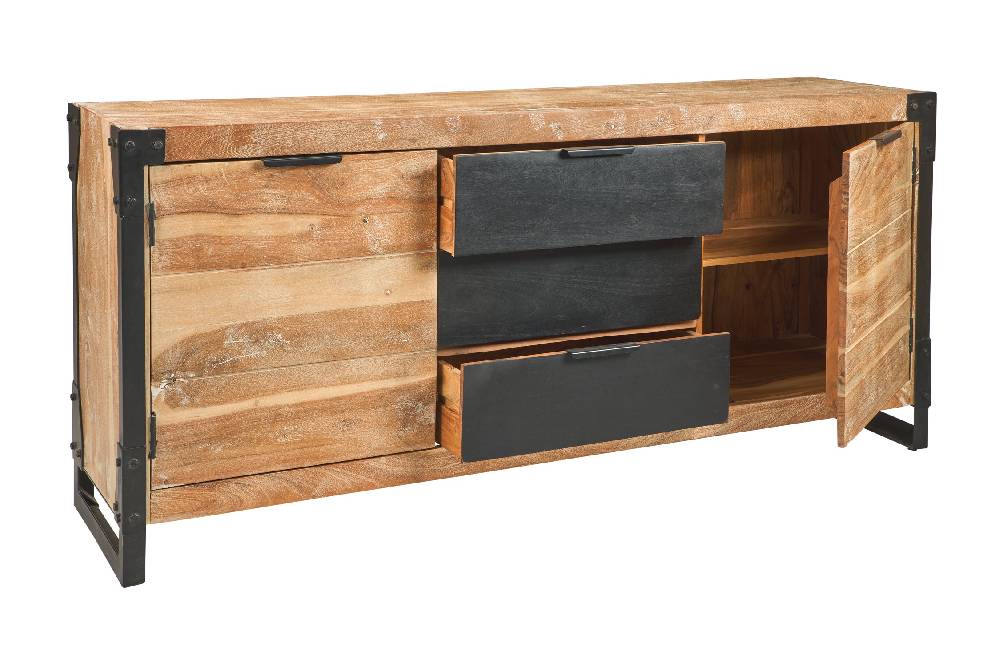 Novità Home Iron - credenza 3 cassetti In Vendita