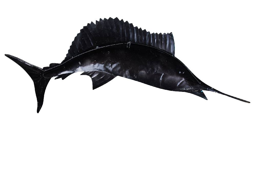 Novità Home Decor - Pesce Marlin Scultura In Ferro Offerta Pasqua