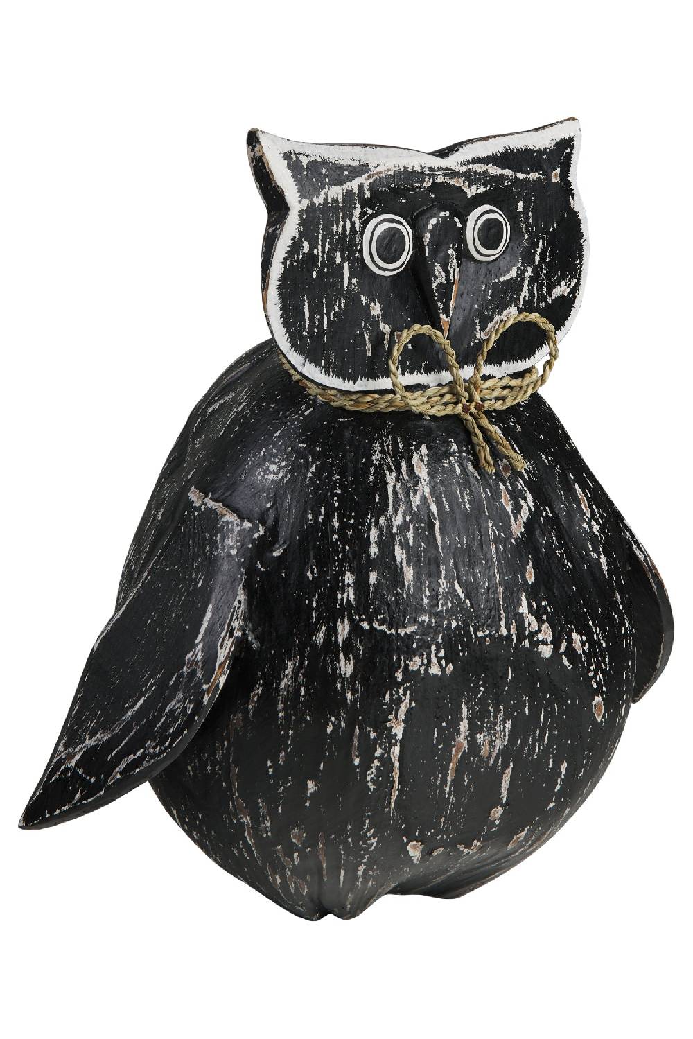 Novità Home Decor - Civetta Ali Aperte Cocco Nera Vendita calda