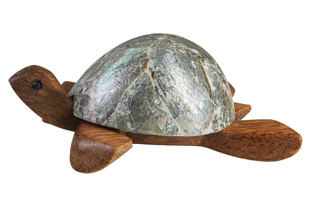 Novità Home Turtle - Porta Tea Light Carapace In Abalone Grandi sconti