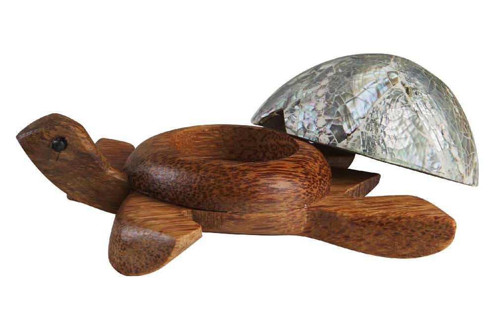 Novità Home Turtle - Porta Tea Light Carapace In Abalone Grandi sconti