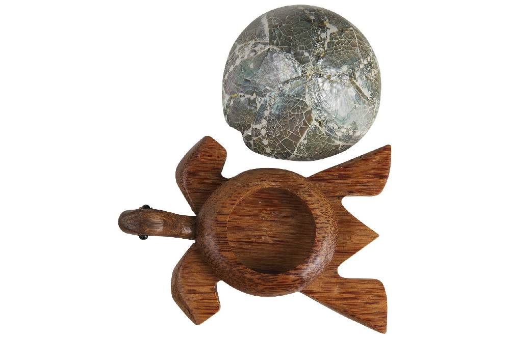 Novità Home Turtle - Porta Tea Light Carapace In Abalone Grandi sconti