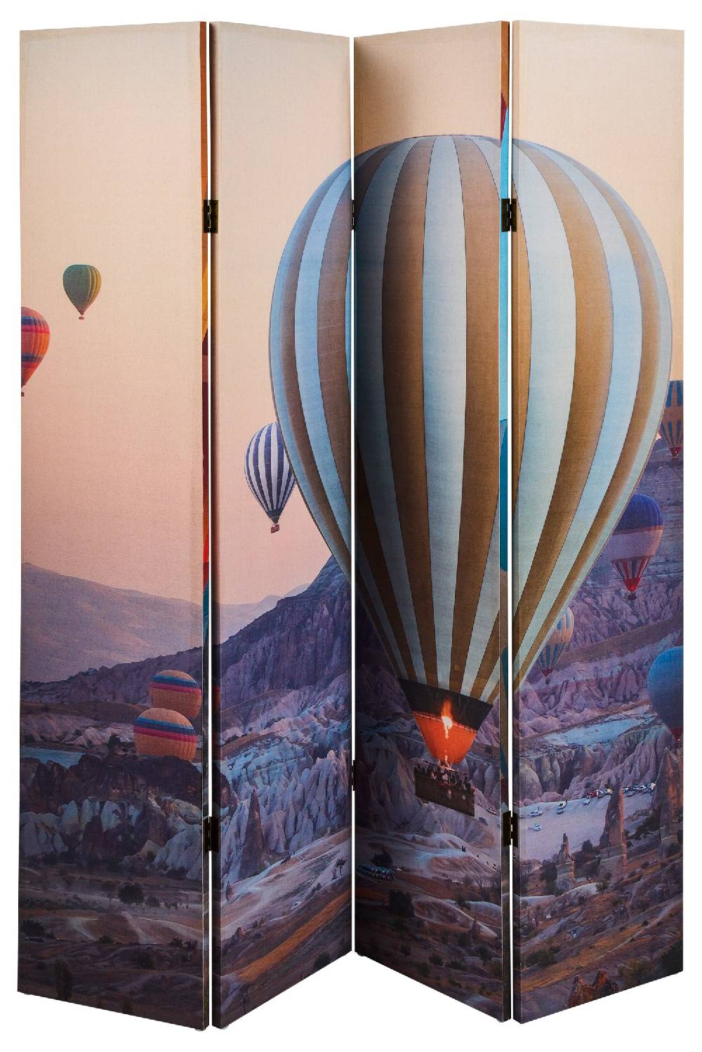 Novità Home Paravento - Volo Di Mongolfiere 4 Ante Linen Sostegno trimestrale