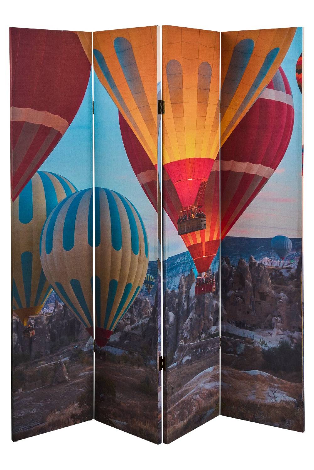Novità Home Paravento - Volo Di Mongolfiere 4 Ante Linen Sostegno trimestrale