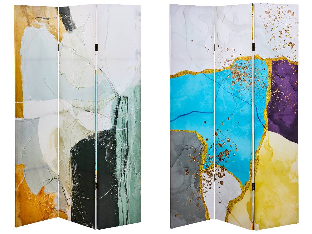 Novità Home Paravento - Marble Multi Colors 3 Ante Canvas Fino al 55% di sconto