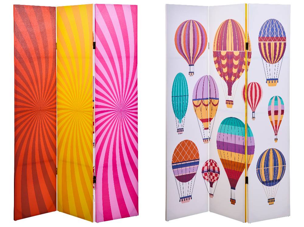 Novità Home Paravento - Mongolfiere Paraide Fronte Retro 3 Ante Canvas Esporta salva