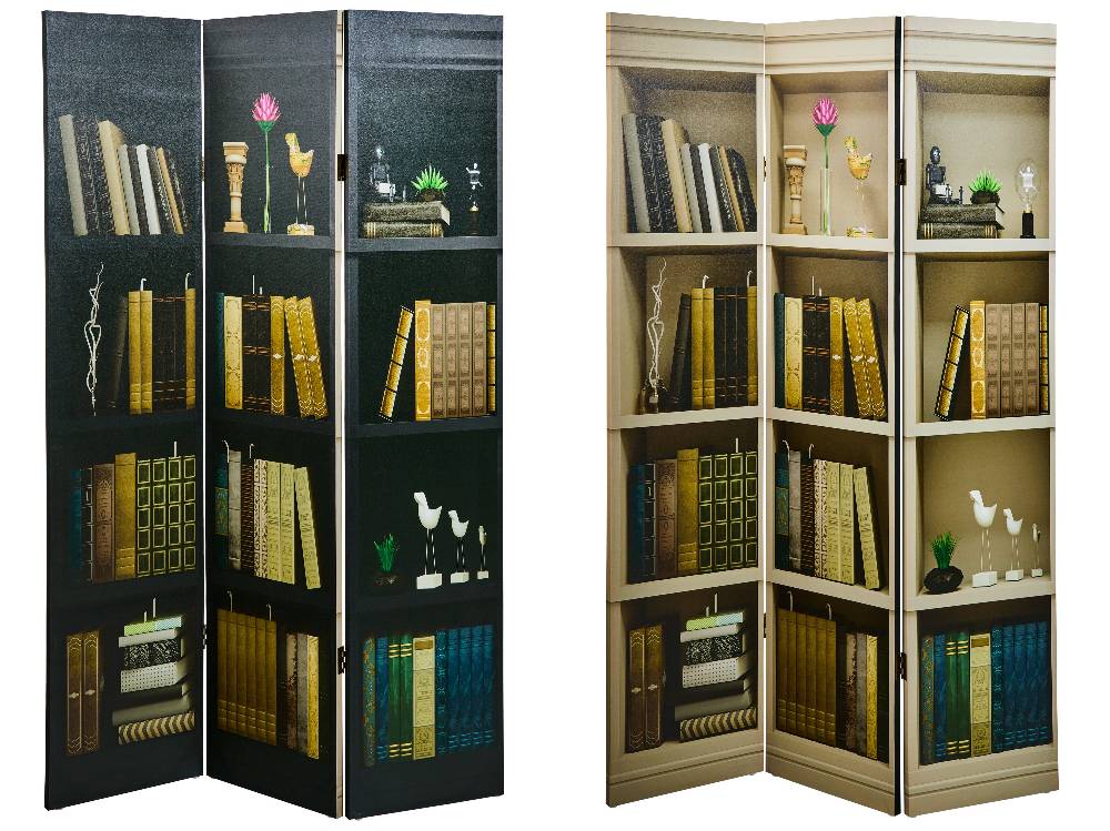 Novità Home Paravento - Libreria Fronte Retro 3 Ante Canvas In vendita