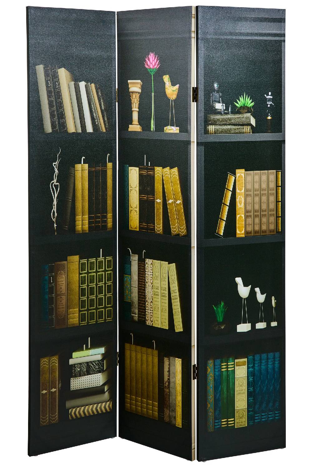 Novità Home Paravento - Libreria Fronte Retro 3 Ante Canvas In vendita