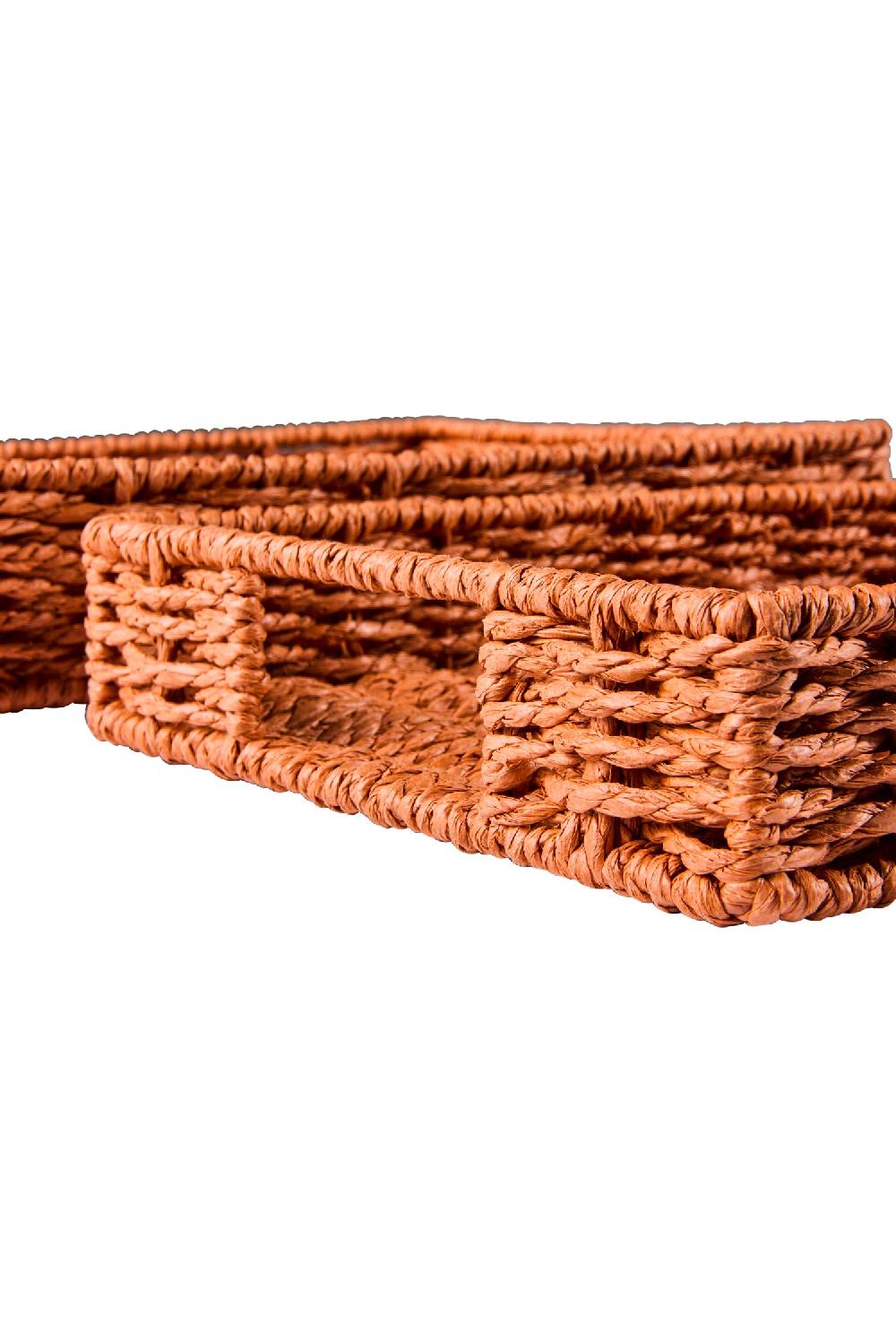 Novità Home Gourmet - Cesto Vassoio Rettangolare Orange Set 1/2 In Linea