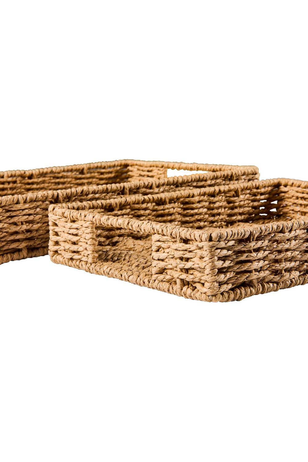 Novità Home Gourmet - Cesto Vassoio Rettangolare Natural Set 1/2 Nuovo