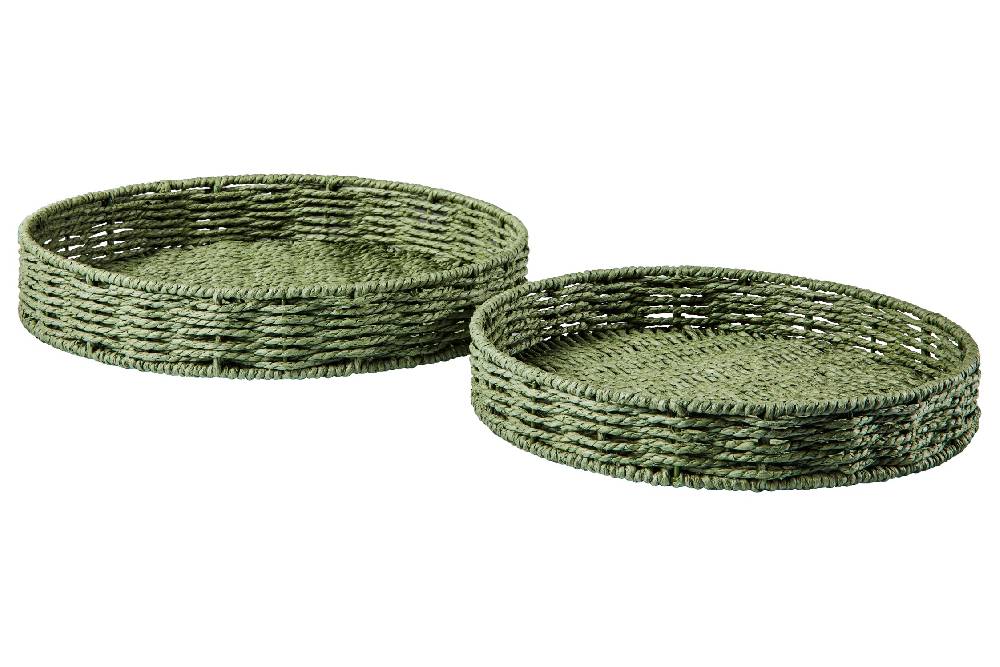 Novità Home Gourmet - Ceste Vassoio Tondo Green Set 1/2 Vendita