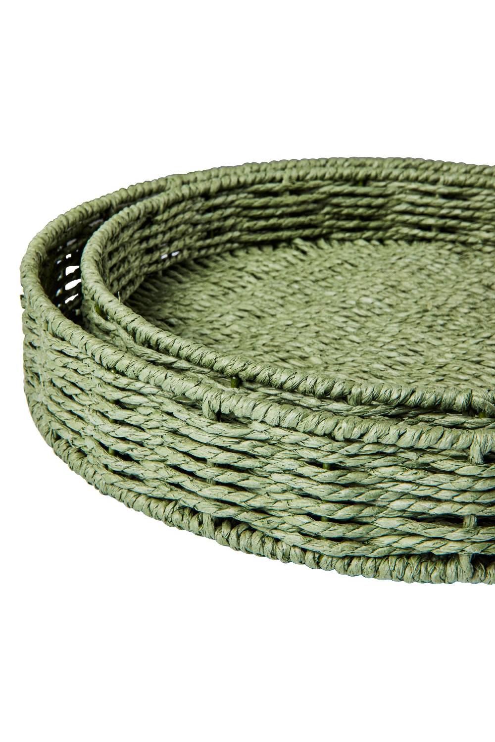 Novità Home Gourmet - Ceste Vassoio Tondo Green Set 1/2 Vendita