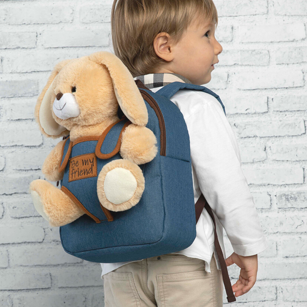 Perletti Zaino in Denim con Peluche Latest stili