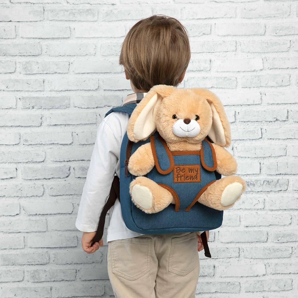 Perletti Zaino in Denim con Peluche Latest stili